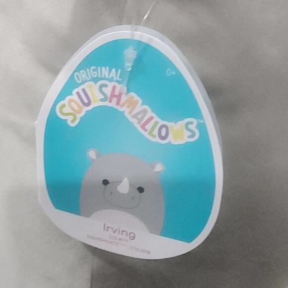 SQUISHMALLOWS grey rhinoceros 12" Irving new!!! - Picture 3 of 4